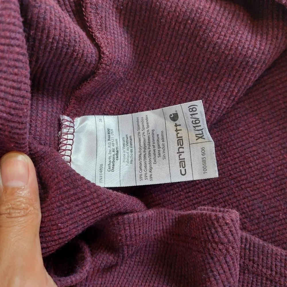 Carhartt Longsleeve Knit Thermal Pullover Top‎ Size XL